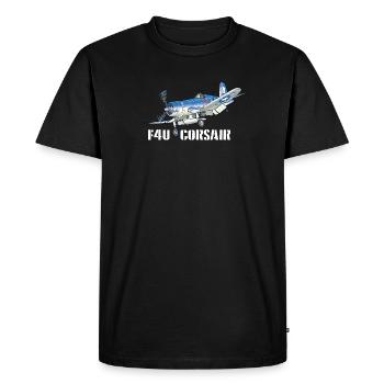 Corsair (sur Tshirt foncé) - T-shirt Premium bio Homme - noir - Devant - Nico (187cm)