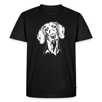 Weimaraner Portrait Chien Chiens Wilsigns - T-shirt Premium bio Homme - noir - Devant - Nico (187cm)
