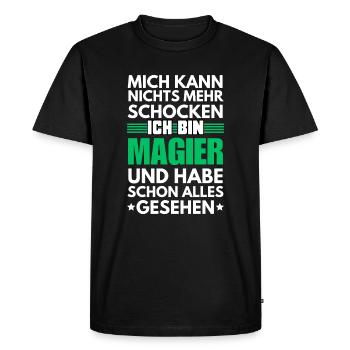 Mage non électrocutable - T-shirt Premium bio Homme - noir - Devant - Nico (187cm)