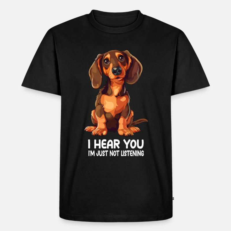 Dachshund - Männer Premium Bio T-Shirt - Schwarz