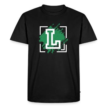 Letter [L] Graffiti - Men's Premium Organic T-Shirt - black - Front - Nico (187cm)