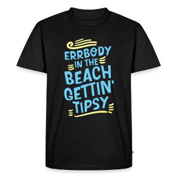 Errbody In The Beach Gets Tipsy 2 - T-shirt Premium bio Homme - noir - Devant - Nico (187cm)