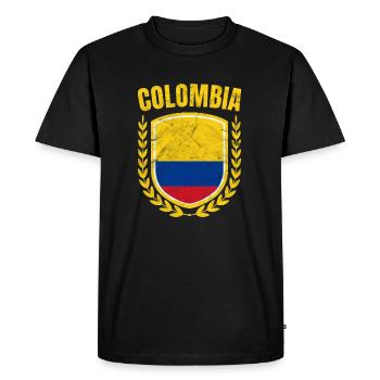 Colombie - T-shirt Premium bio Homme - noir - Devant - Nico (187cm)