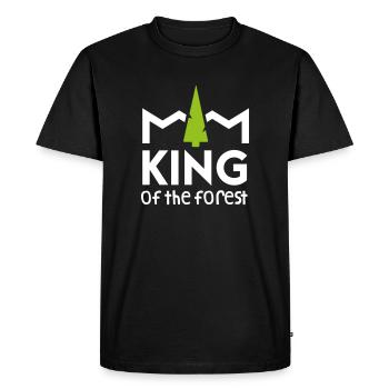Roi de la forêt - T-shirt Premium bio Homme - noir - Devant - Nico (187cm)
