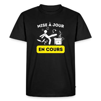 mise à jour en cours - T-shirt Premium bio Homme - noir - Devant - Nico (187cm)