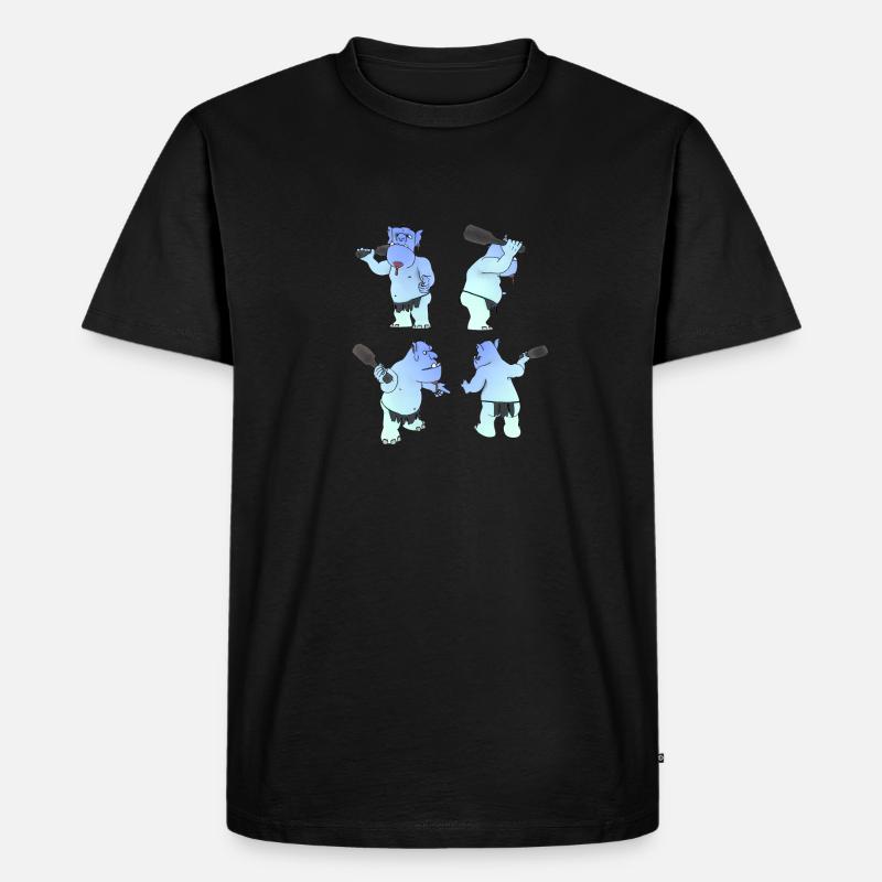 Steinzeit - Männer Premium Bio T-Shirt - Schwarz