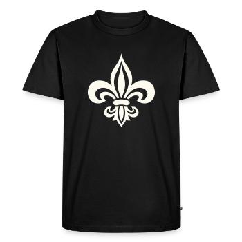 Lys français audacieux - T-shirt Premium bio Homme - noir - Devant - Nico (187cm)