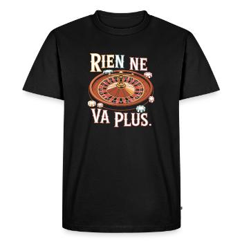 Rien ne va plus - T-shirt Premium bio Homme - noir - Devant - Nico (187cm)
