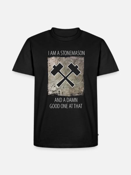 Stonemason Stone Sculptor Saying - Men's Premium Organic T-Shirt - black