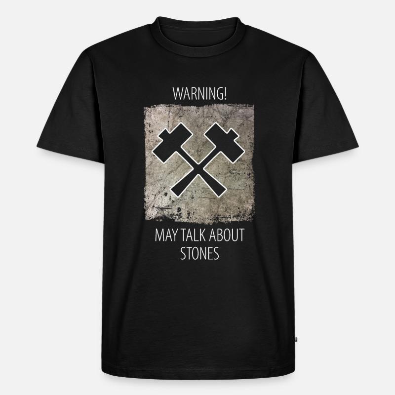 Steinmetz Steinbildhauer Spruch - Männer Premium Bio T-Shirt - Schwarz