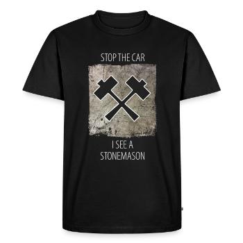 Sculpteur de pierre dicton de sculpteur de pierre - T-shirt Premium bio Homme - noir - Devant - Nico (187cm)
