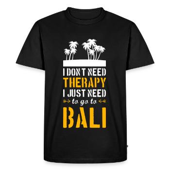 Bali T-shirt gift idea Funny Sayings Humor - Men's Premium Organic T-Shirt - black - Front - Nico (187cm)
