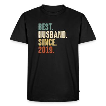 Meilleur mari depuis 2020 Mariage Mariage Marié - T-shirt Premium bio Homme - noir - Devant - Nico (187cm)