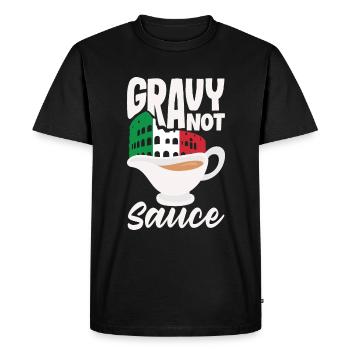 Gravy Design for an Italian Food Lover - Men's Premium Organic T-Shirt - black - Front - Nico (187cm)