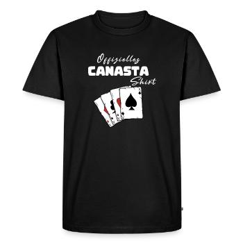 Chemise officielle Canasta - T-shirt Premium bio Homme - noir - Devant - Nico (187cm)