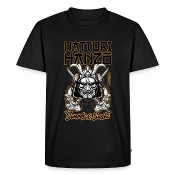 Hattori hanzo swords and japan sushi gift - Men's Premium Organic T-Shirt - black - Front - Nico (187cm)