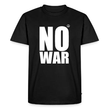 No war - Men's Premium Organic T-Shirt - black - Front - Nico (187cm)