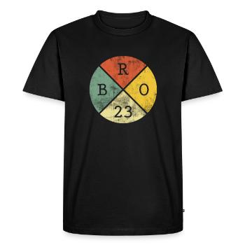 Brother 2023 Big Brother Bro Siblings Vintage - Men's Premium Organic T-Shirt - black - Front - Nico (187cm)