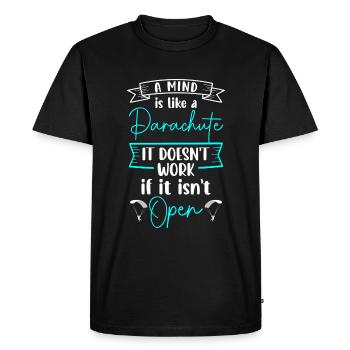 Paragliding Adrenaline Airplane Aviation - Men's Premium Organic T-Shirt - black - Front - Nico (187cm)