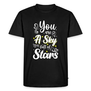 Star Star Moon Wishes - Men's Premium Organic T-Shirt - black - Front - Nico (187cm)