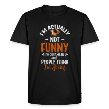 Fox Forest Animal Cute - Men's Premium Organic T-Shirt - black - Front - Nico (187cm)