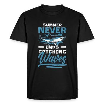 Comic Design Style Pow! - Men's Premium Organic T-Shirt - black - Front - Nico (187cm)