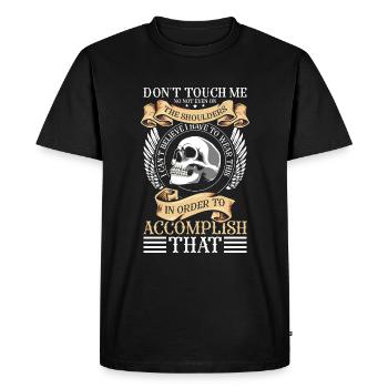 Il suffit de regarder drôle - T-shirt Premium bio Homme - noir - Devant - Nico (187cm)