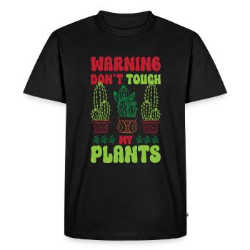 Just look hands off only child - Men's Premium Organic T-Shirt - black - Front - Nico (187cm)