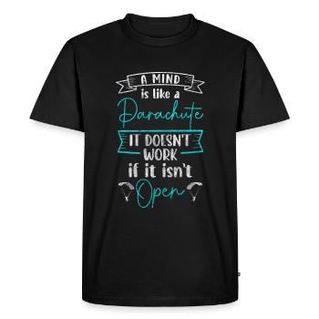 Skydiving Jump Base Jumping - Men's Premium Organic T-Shirt - black - Front - Nico (187cm)