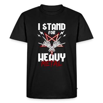 Metal Black Metal Rock Guitare Electrique - T-shirt Premium bio Homme - noir - Devant - Nico (187cm)