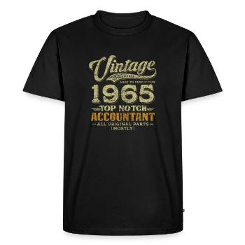 Vintage 1965 Top Notch Comptable - T-shirt Premium bio Homme - noir - Devant - Nico (187cm)
