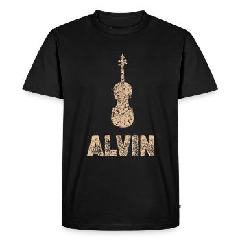 Violoncelle Alvin - T-shirt Premium bio Homme - noir - Devant - Nico (187cm)