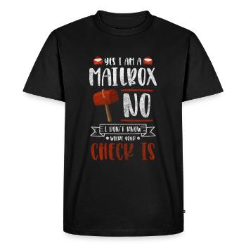 Lettres du facteur Employé des postes Facteur - T-shirt Premium bio Homme - noir - Devant - Nico (187cm)