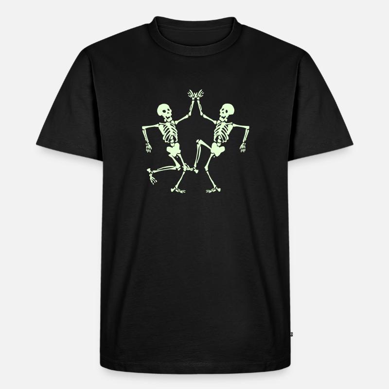 Totentanz - Männer Premium Bio T-Shirt - Schwarz