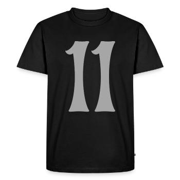 11 - Men's Premium Organic T-Shirt - black - Front - Nico (187cm)