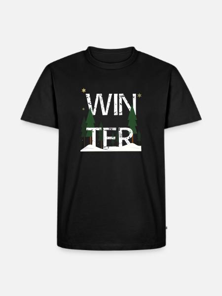 Winter - Men's Premium Organic T-Shirt - black