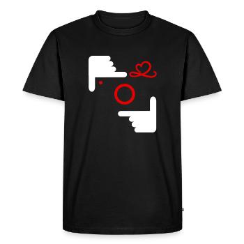 photographer photograph photo camera selfie - Men's Premium Organic T-Shirt - black - Front - Nico (187cm)