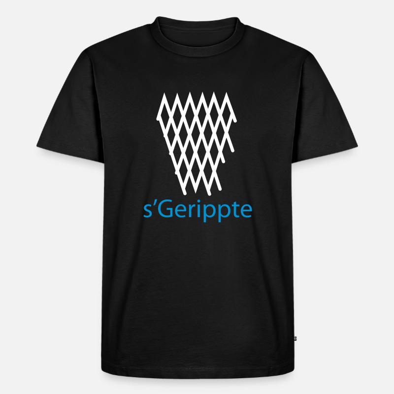 s'Gerippte Frankfurt Design #Geripptes #069 - Männer Premium Bio T-Shirt - Schwarz