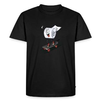 Crazy Klorolle while skating - Men's Premium Organic T-Shirt - black - Front - Nico (187cm)