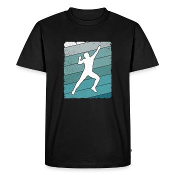 Climbing Bouldering Mountaineers Boulder - Men's Premium Organic T-Shirt - black - Front - Nico (187cm)