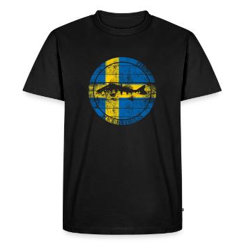 Pêche à la perche Suède - T-shirt Premium bio Homme - noir - Devant - Nico (187cm)