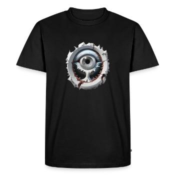 L'oeil magique - T-shirt Premium bio Homme - noir - Devant - Nico (187cm)