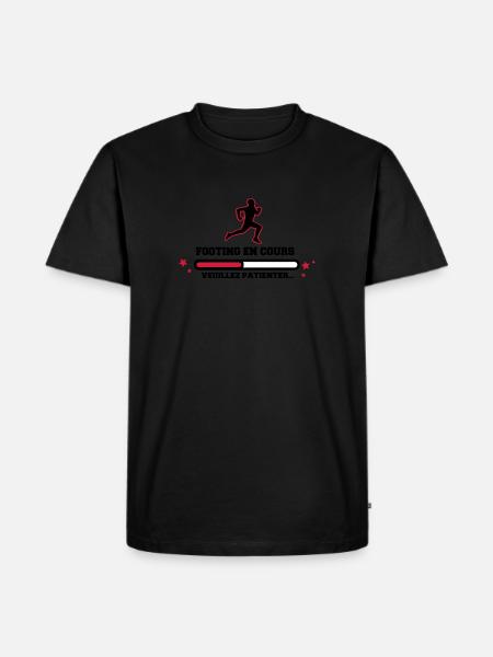 FOOTING EN COURS - T-shirt Premium bio Homme - noir