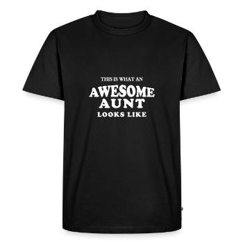 This is What an Awesome AUNT Looks Like - Men's Premium Organic T-Shirt - black - Front - Nico (187cm)