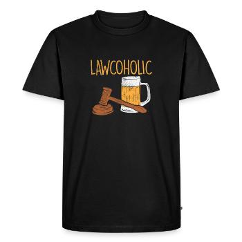 Lawcoholic For Lawyer - T-shirt Premium bio Homme - noir - Devant - Nico (187cm)