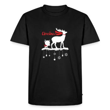 Noël drôle, Noël, pour Noël - T-shirt Premium bio Homme - noir - Devant - Nico (187cm)