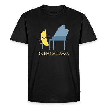 Banane I Piano I Musique I Beethoven - T-shirt Premium bio Homme - noir - Devant - Nico (187cm)