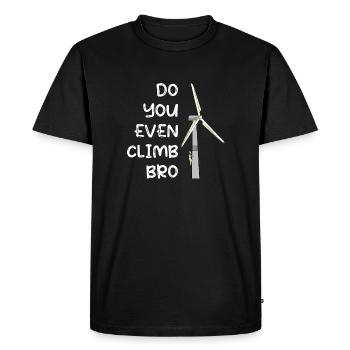 Wind turbine climate protection Energy transition Environmental protection - Men's Premium Organic T-Shirt - black - Front - Nico (187cm)