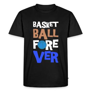 Le basketball pour toujours - T-shirt Premium bio Homme - noir - Devant - Nico (187cm)