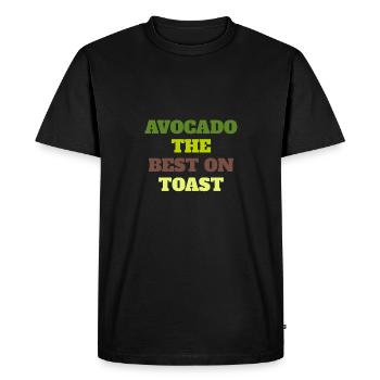 Avocat le meilleur sur le pain grillé - T-shirt Premium bio Homme - noir - Devant - Nico (187cm)